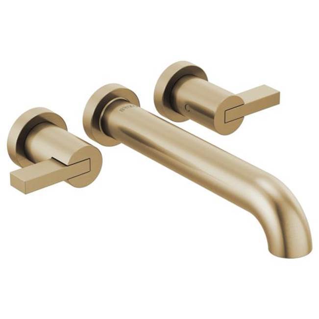 Brizo Litze Two Handle Wall Mount Tub Filler Luxe Gold