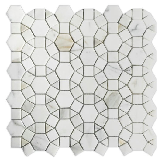 Elysium Aether Calacatta Gold Mosaic 11.5x12