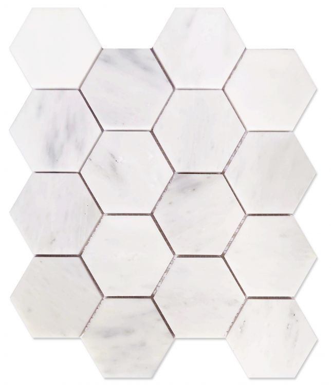 Elysium Hexagon Snow White Honed 10.25x11.75
