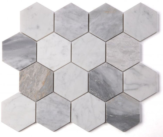 ELY Hexagon City Grey 10.25x11.75 
