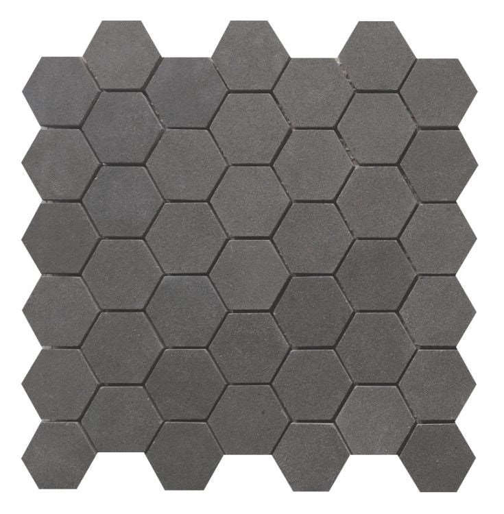 ELY Hexagon Basalt 2x2 12x12