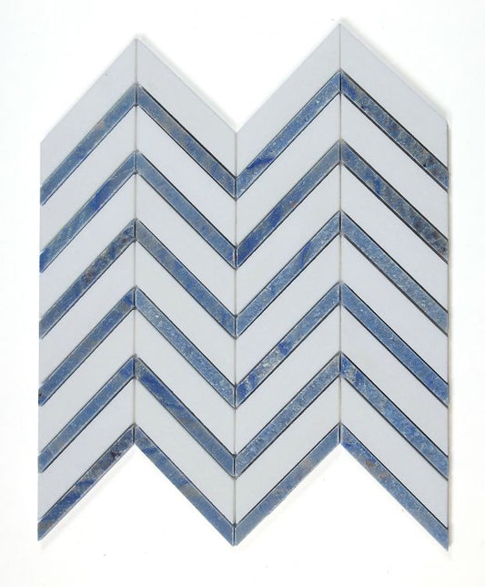 ELY Chevron Royal Sapphire 12'' x 12'' (please call for special pricing)