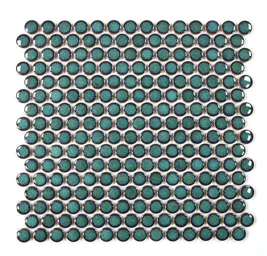 Elysium Penny Round Turquoise 11.5'' x 11.5''