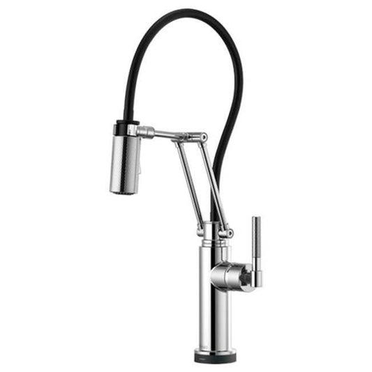 Brizo Litze: Smart Touch Articulating Faucet with Knurled Handle - Chrome