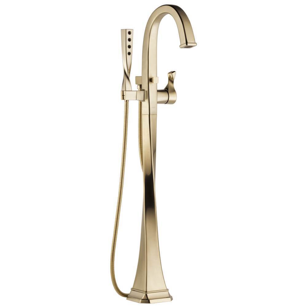 Brizo Virage: Single Hole Free Standing Tub Filler Luxe Gold