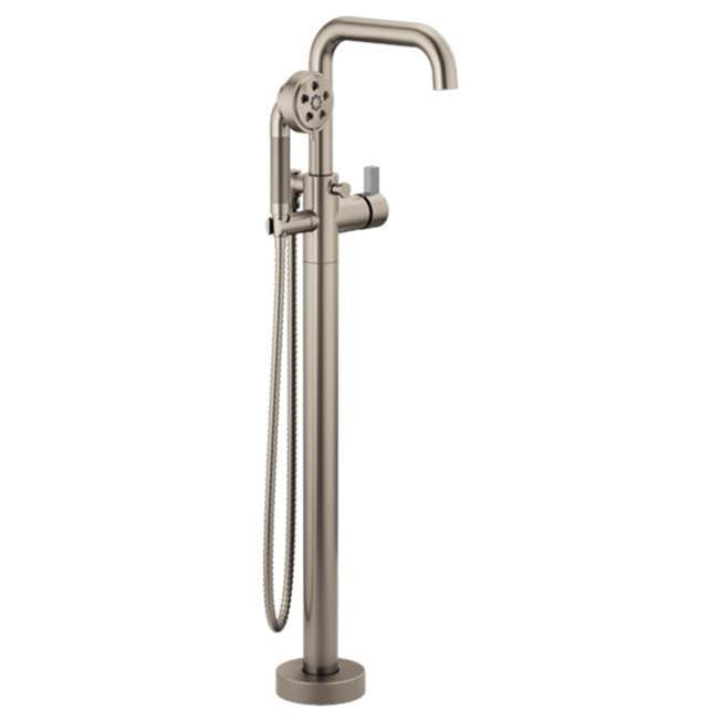 Brizo Litze: Single Handle Free Standing Tub Filler - Luxe Nickel