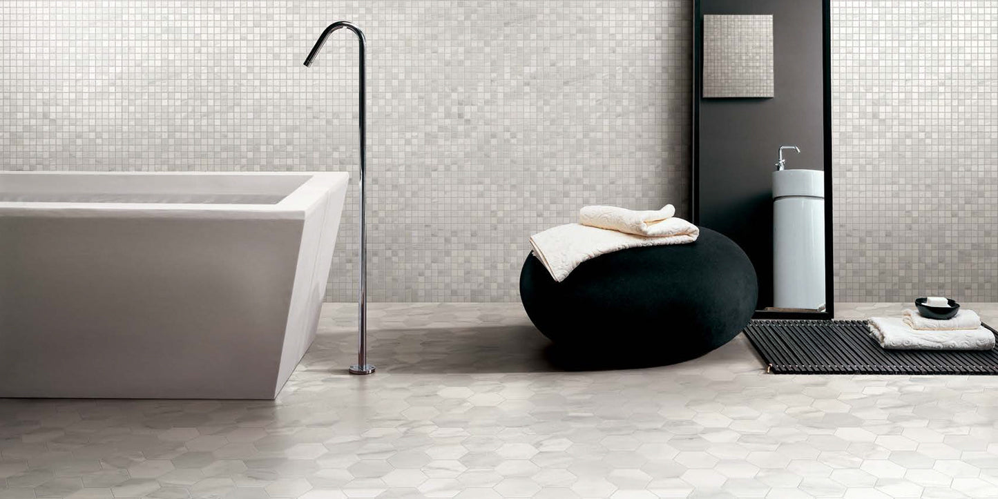 Happy Floors Bardiglio Polished Rectified Porcelain Tile Made in Italy