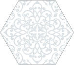 LUN Carrara Hexagon Mixed Decor 9.6"x11"