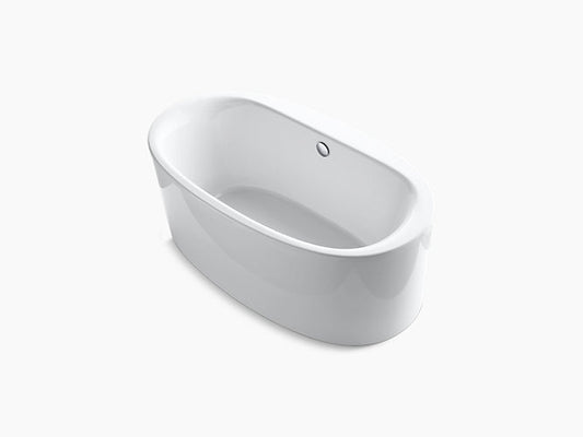 Kohler Sunstruck Oval Freestanding Bath with Straight Shroud & Center Drain 65 1/2 x 35 K-6368-0