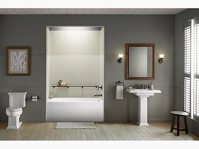 Kohler Underscore Rectangular Alcove Bath with Integral Apron, Integral Flange & R-Drain 60'' x 30''
