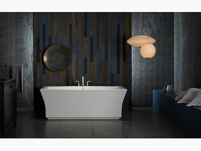 Kohler Stargaze Freestanding Bath with Fluted Shroud & Center Drain 72''x36''