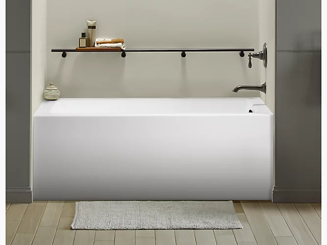 Kohler Underscore Rectangular Alcove Bath with Integral Apron, Integral Flange & R-Drain 60'' x 30''