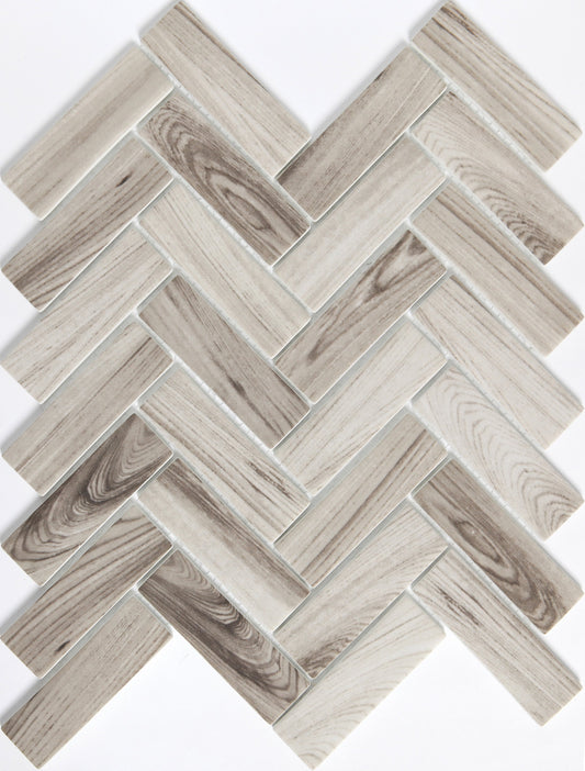 Emser Echo Gray Herringbone 11x13