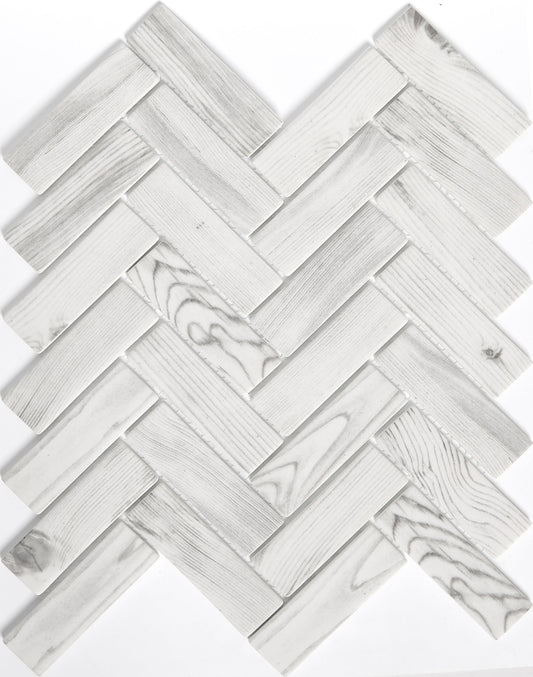 Emser Echo White Herringbone 11x13 