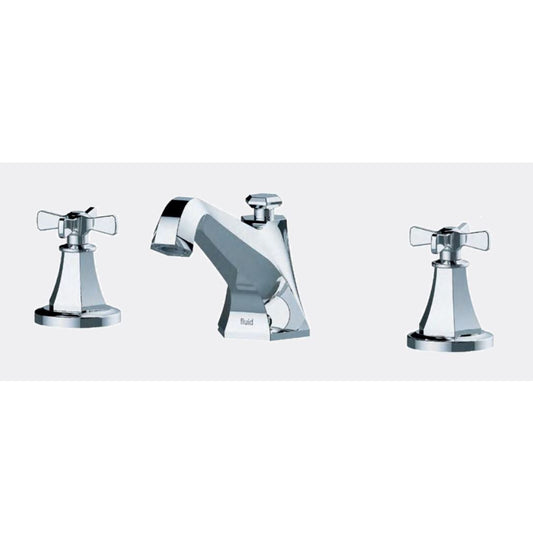 Fluid Dual Handle Widespread Deck Mount Tub Filler Trim Set with Cross Handle F1712XT PN