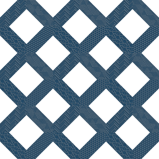 Emser Geometry Frame Navy 10x10