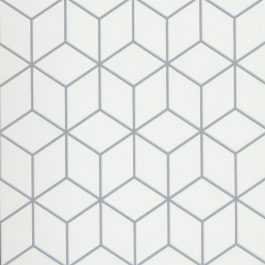 Emser Geometry Cube Gray 10x10