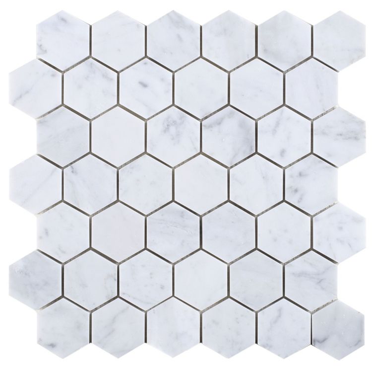 Elysium Hexagon Carrara honed