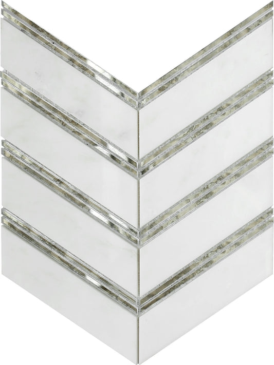 Emser Intrigue Chevron Mirror 12x12