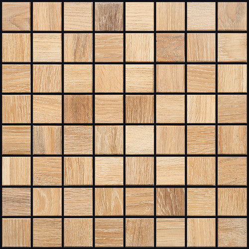 Grey Oak Natural Wood Mosaics 13"x13" Sheet (May qualify for free shipping)