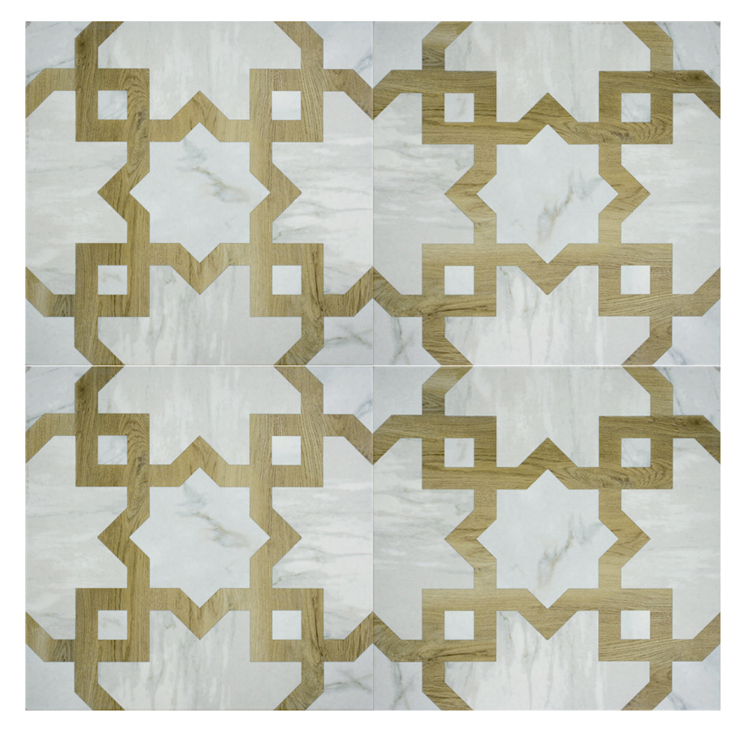 MEL Decor Marble & Wood 4-4P