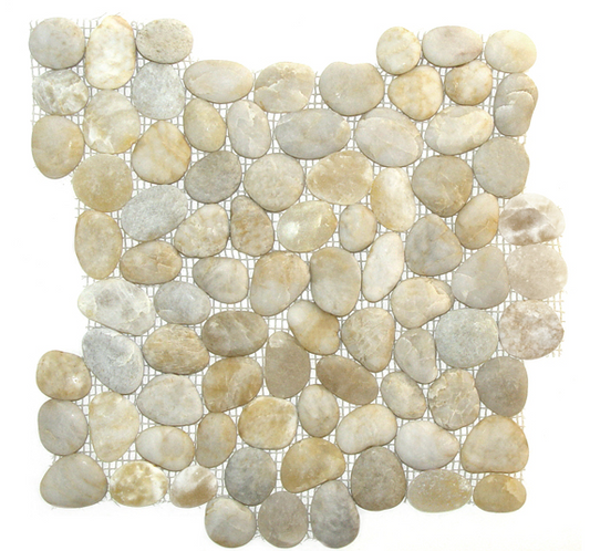 Florence Sand Tumbled Pebble Mosaic Tile