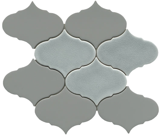Emser Retro || Silver Cloud Gloss & Crackle 9x10