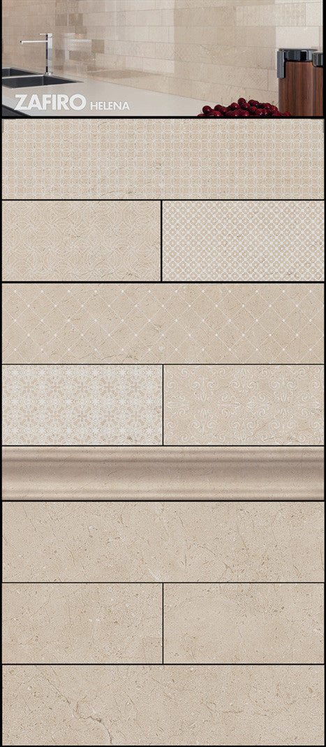 Zafiro Helena Crema Marfil Look Porcelain Wall Tile 3x12