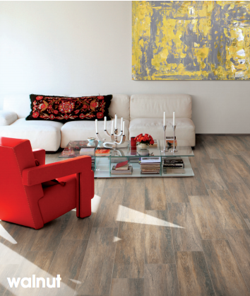 Cerdomus Kora Walnut Porcelain Wood Look Tile  (Made In Italy) Call us for special pricing!