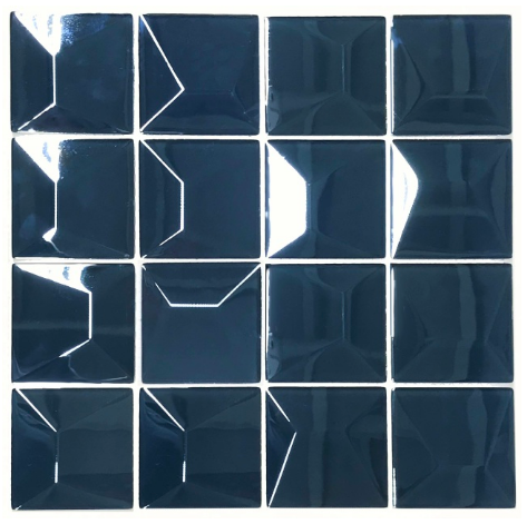 OT - Dimension Glass Mosaic Iridescent Square - Royal Blue