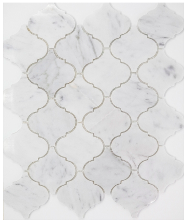 Elysium Precious Stone Carrara Arabesque 10.5x12.5  (call us for pricing)