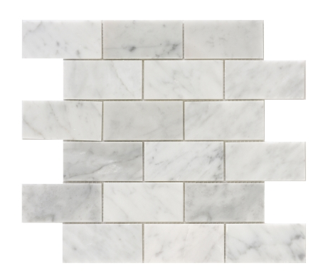 Precious Stone Carrara Brick 2x4 on 12x12  (call us for pricing)