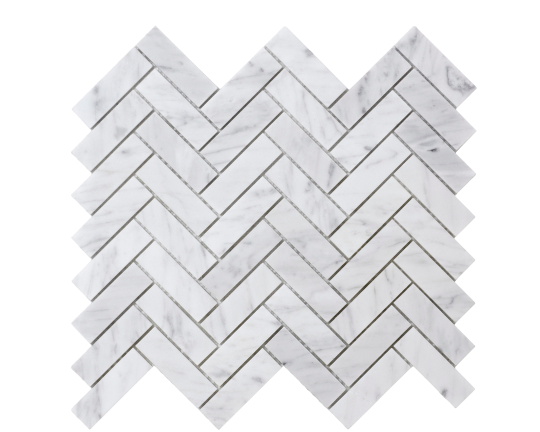 Elysium Chevron Long Carrara Mosaic 11x12.5 (please call us for pricing)