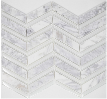 Elysium Tiles Vic Wave Marble & Glass Mosaics 11.25x13.75 (please call us for special pricing)