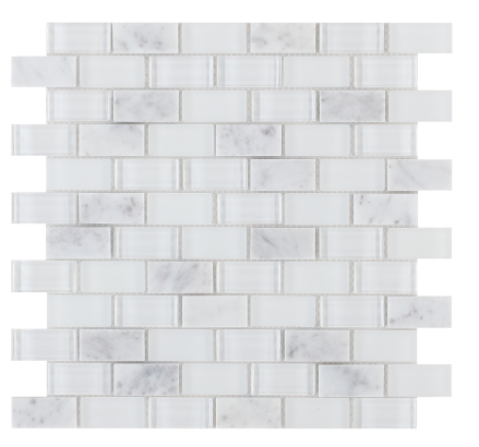 Elysium Tiles Vic Brick Marble & Glass Mosaics 1.75x11.75 (please call us for special pricing)