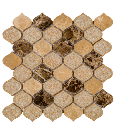 Elysium Van Gogh Cappuccino Glass and Marble Mosaics 11x11 (call us for special pricing)Elysium Van Gogh Cappuccino Glass and Marble Mosaics 10.5x12.5 (call us for special pricing)