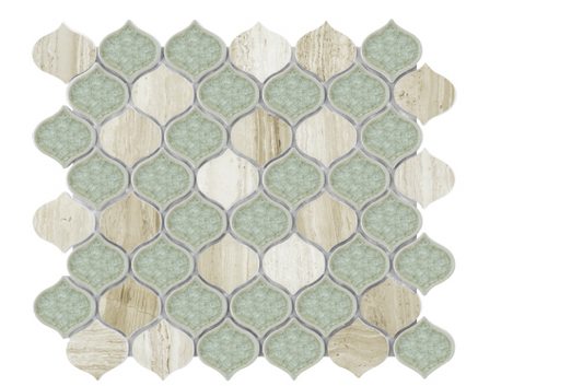 Elysium Van Gogh Blue Glass and Marble Mosaics 11x11 (call us for special pricing)