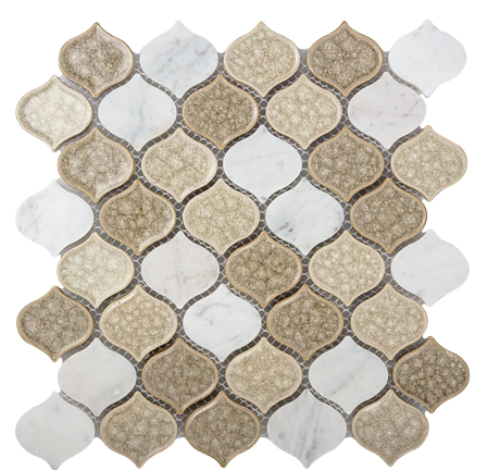 Elysium Van Gogh Ash Grey Glass and Marble Mosaics 11x11 (call us for special pricing)