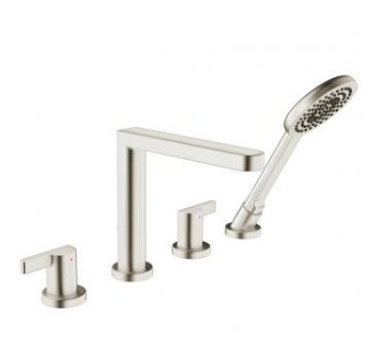 in2aqua Edge 4-hole roman tub trim kit, brushed nickel rough-in valve required (please call us for special pricing)