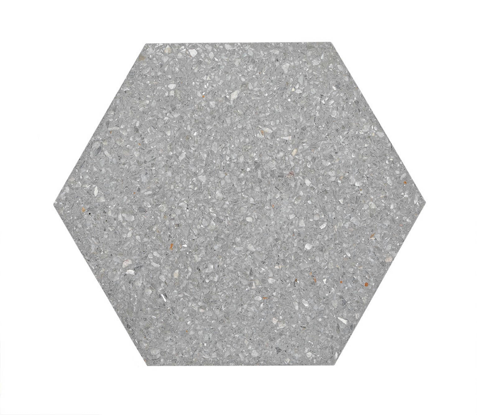 ALF Terrazo Hexagon Smoke Gray 8x8