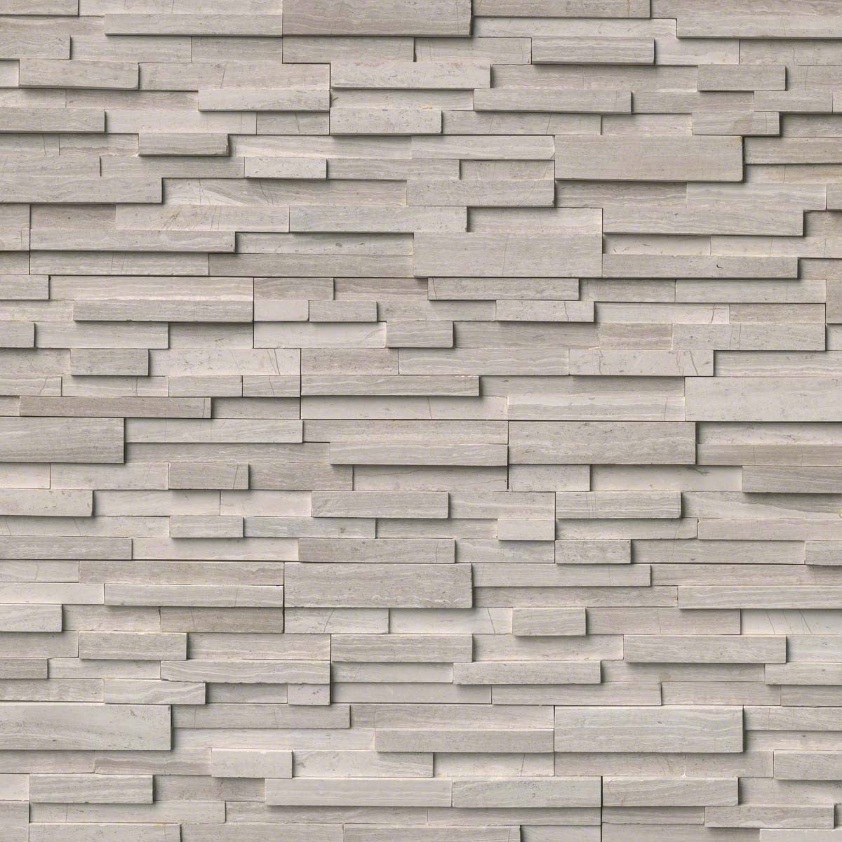 White Oak 3D Honed Ledger/Stacked Stone Panels