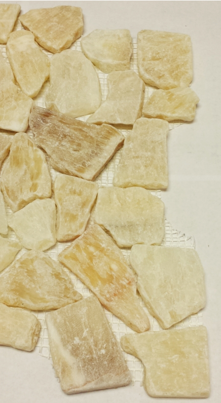 Jade Stone Yellow Jelly Pebble Mosaic Tile