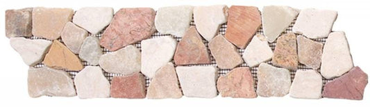 Bati Orient Onyx White/Red Opus Mosaic Interlocking 12x12