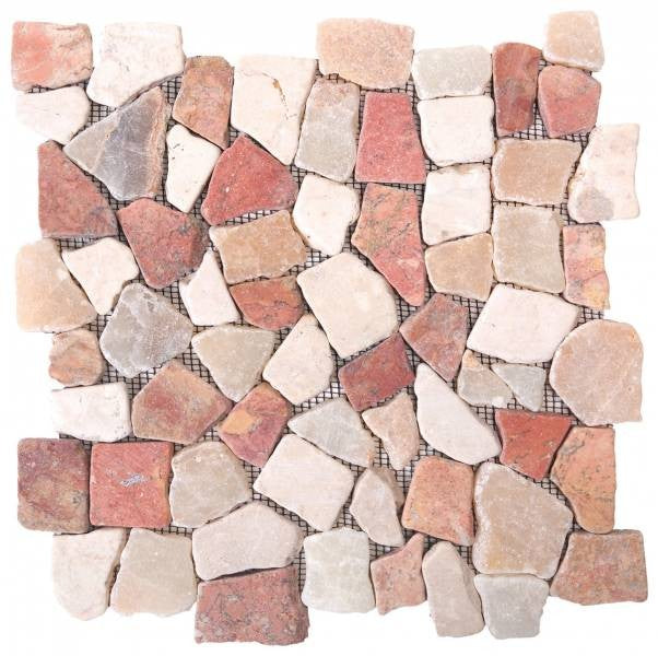 Bati orient Onyx White/Red Opus Mosaic Interlocking 12x12 (please call for special pricing)