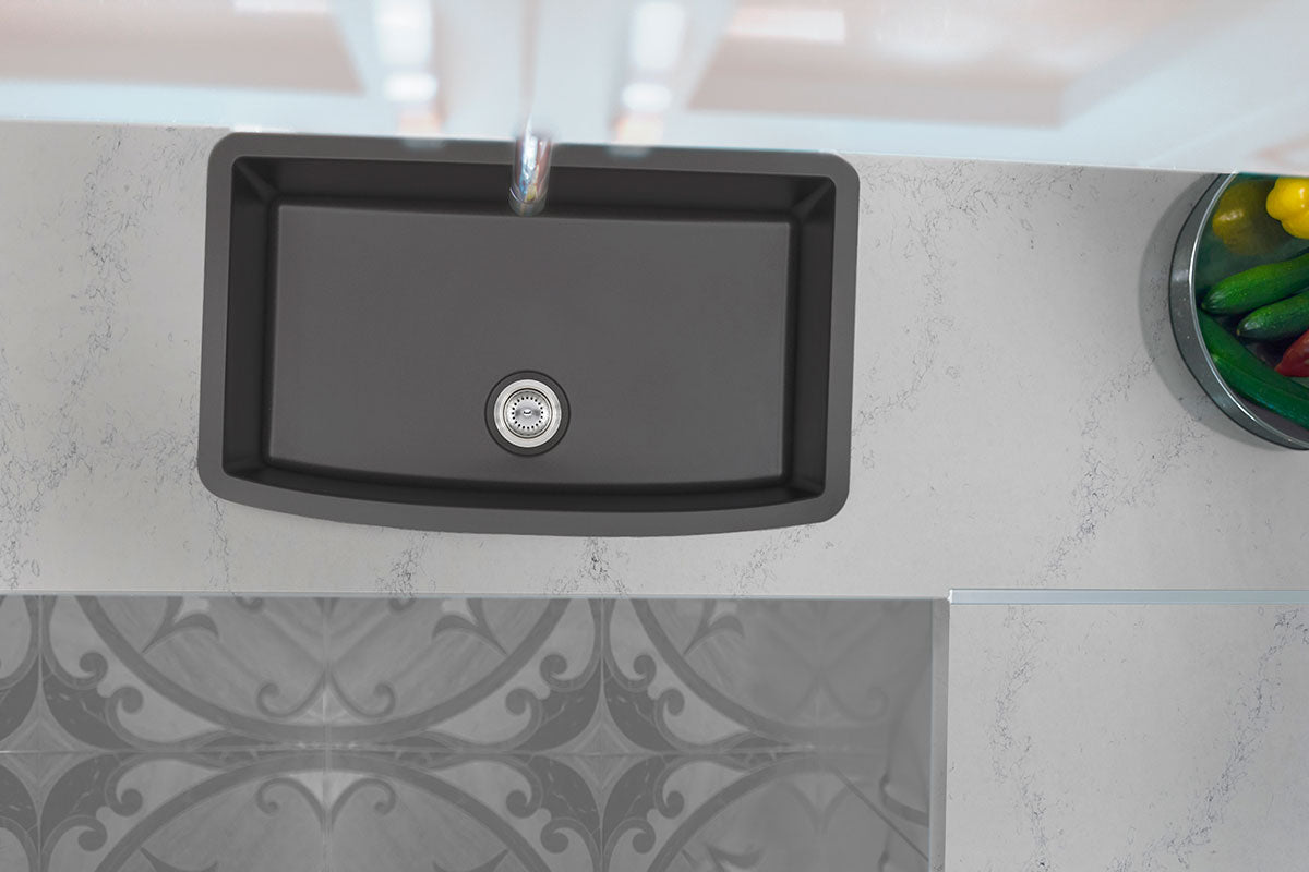 MSI Kitchen Black Quartz Single Bowl