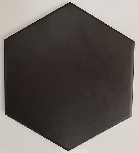 Royal Black Classic Hexagon Matte 7"x8" (shipping charge apply)