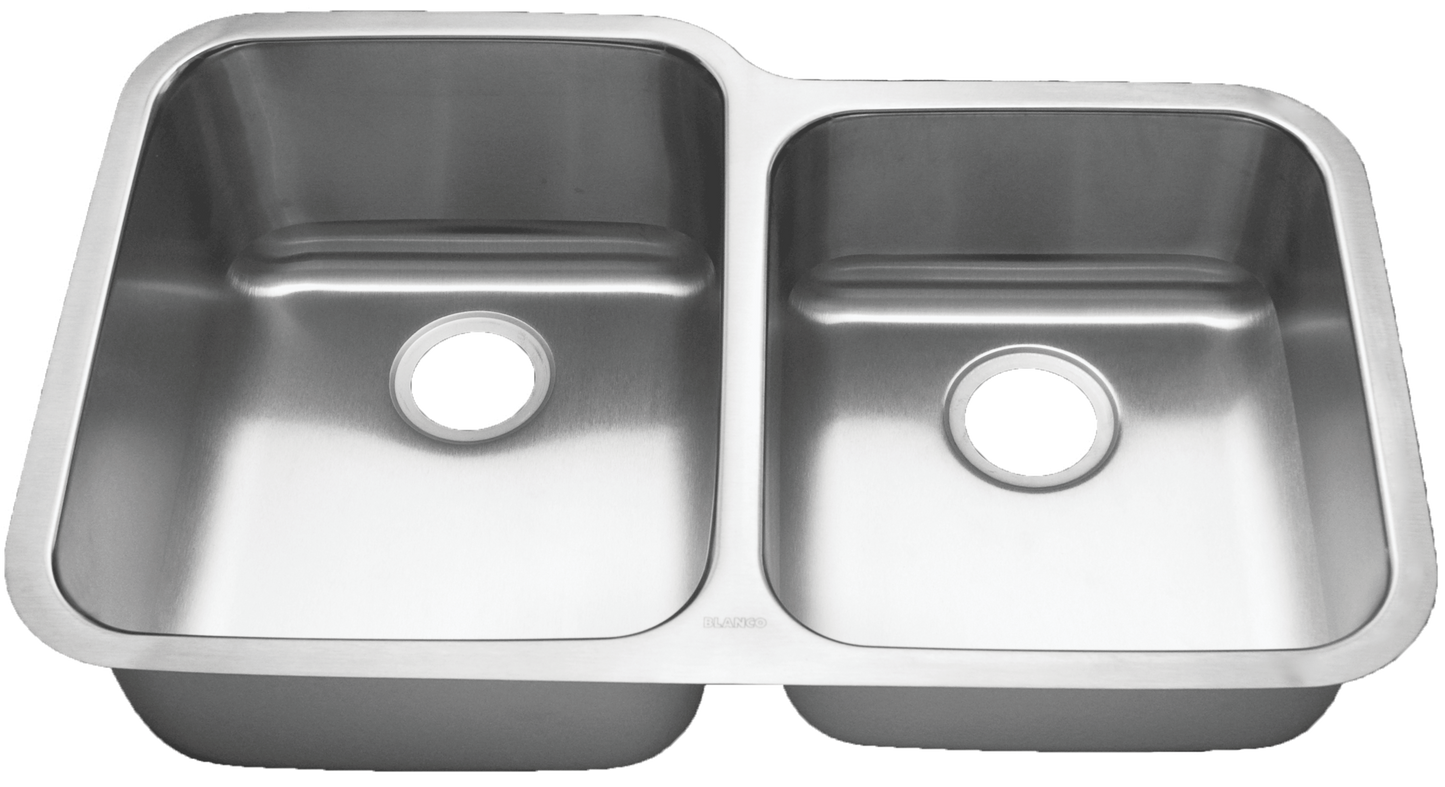 Blanco Stainless Steel Double (60/40) Bowl Sink (32-1/3")