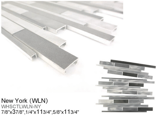City Lights Aluminum New York Wide Linear Mosaics (free shipping)