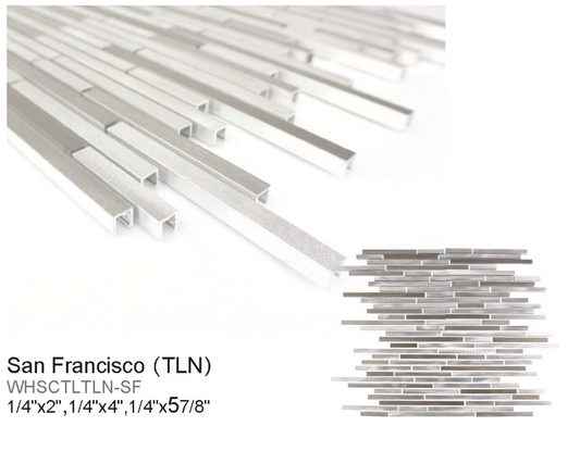 City Lights Aluminum San Francisco Thin Linear Mosaics (free shipping)