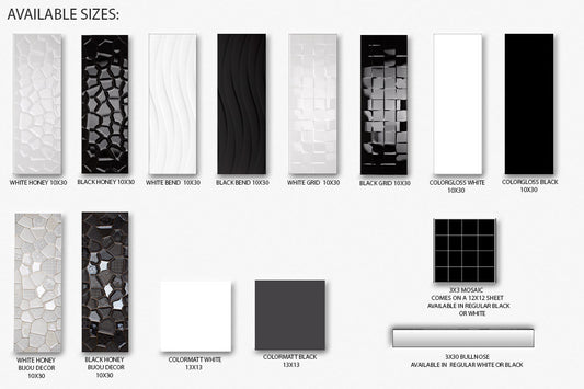 SD Color Gloss Fields Solid Porcelain Wall Tile 10x30